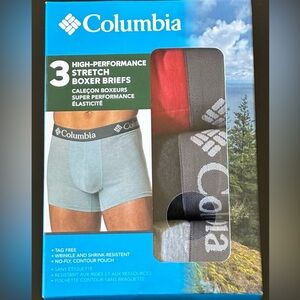 Columbia Men’s High Performance Stretch Boxer Briefs Tag Free Size Medium NEW